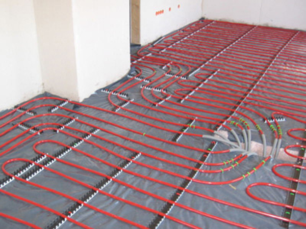 Airco - Radiant heating system prior to floor installation